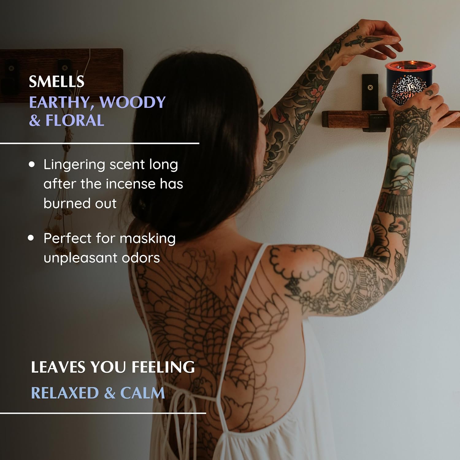 Nag Champa – Ladrillos de incienso (2 x 9 ladrillos) y quemador de incienso exótico del árbol de la vida por Aromafume  Fabricado con sándalo,