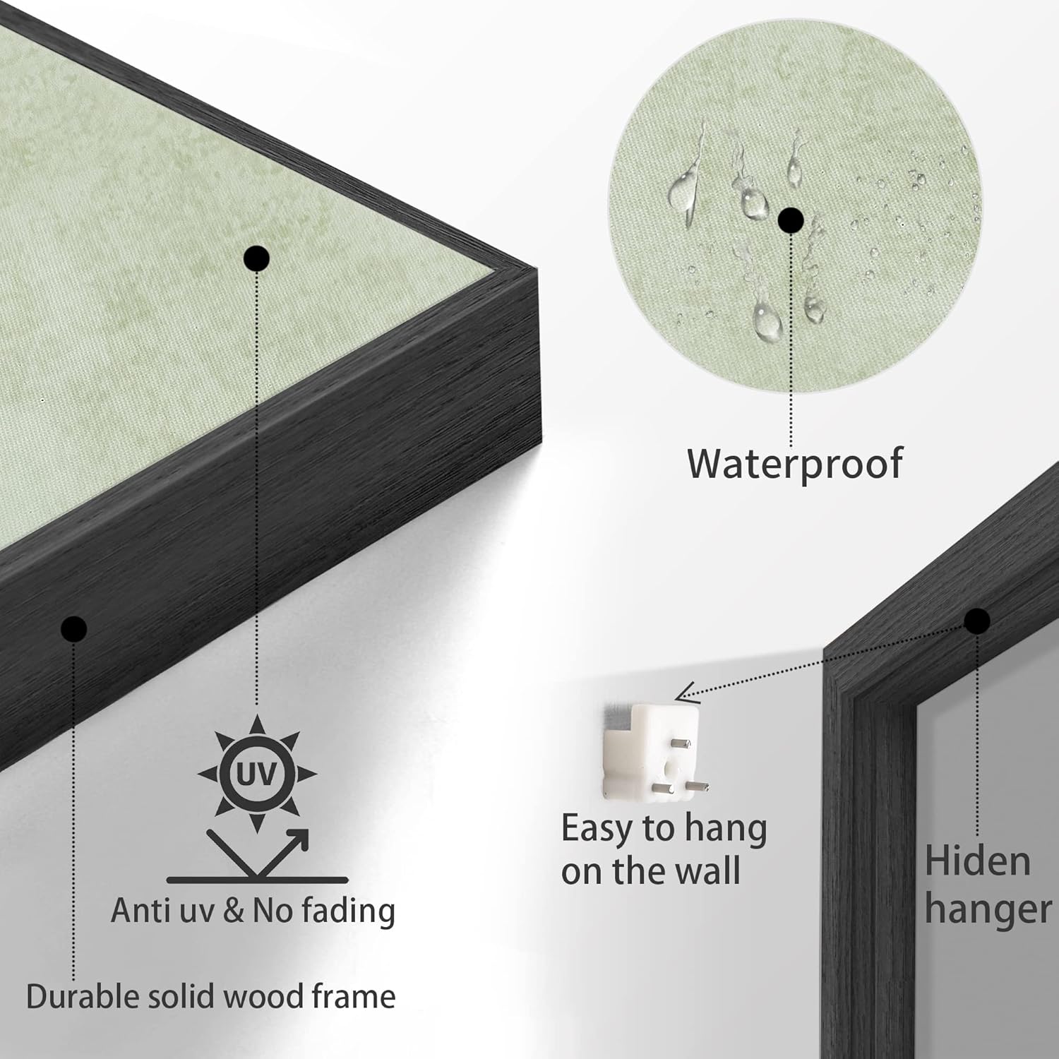 Impresiones en lienzo personalizadas con tus fotos para mascotas, impresiones de fotos familiares personalizadas, lienzo enmarcado para pared (10 x