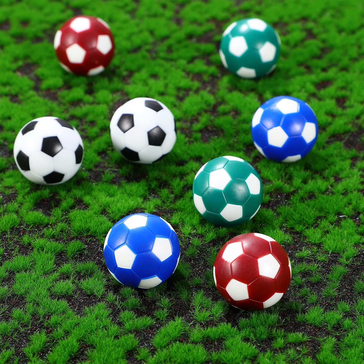 Alipis 8 pelotas de repuesto de futbolín de fútbol para niños, mini futbolín, piezas de mesa de futbolín, juego de mesa de futbolín, accesorio de