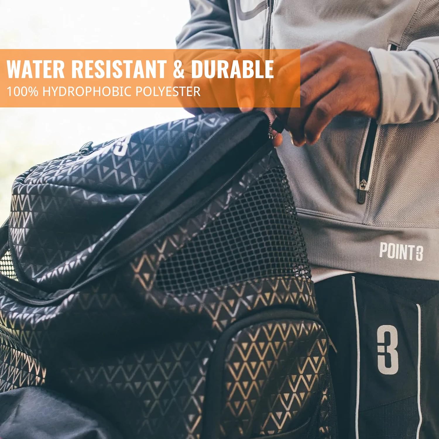 POINT3 NBA – Mochilas de baloncesto Road Trip 2.0, bolsa oficial de la NBA con cordón para baloncesto, fútbol y más
