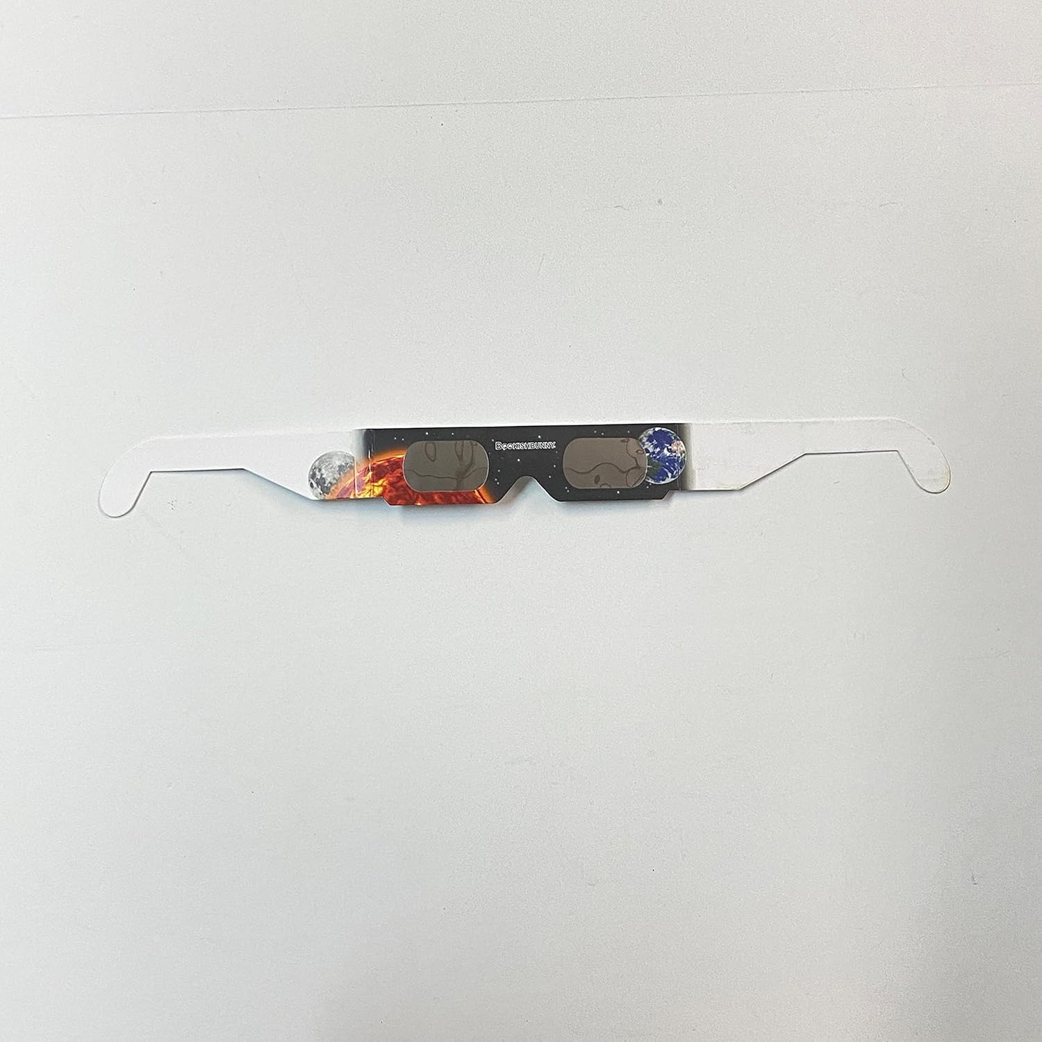 Bookishbunny 12 pares solares de los espectadores del eclipse de las gafas de papel que ven el sol que ve el ISO certificado