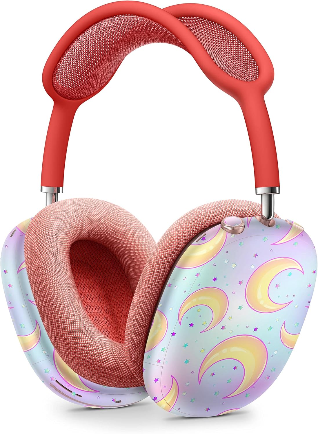 Mystical Crescent Moons Skin Decal Kit de envoltura de cuerpo completo compatible con auriculares inalámbricos Bluetooth Apple AirPods Pro Max