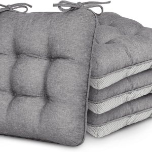 Love’s cabin Juego de 4 cojines de espuma viscoelástica para sillas de comedor, para exteriores e interiores, cojines de asiento para cocina, Love’s cabin Juego de 4 cojines de espuma viscoelástica para sillas de comedor, para exteriores e interiores, cojines de asiento para cocina,