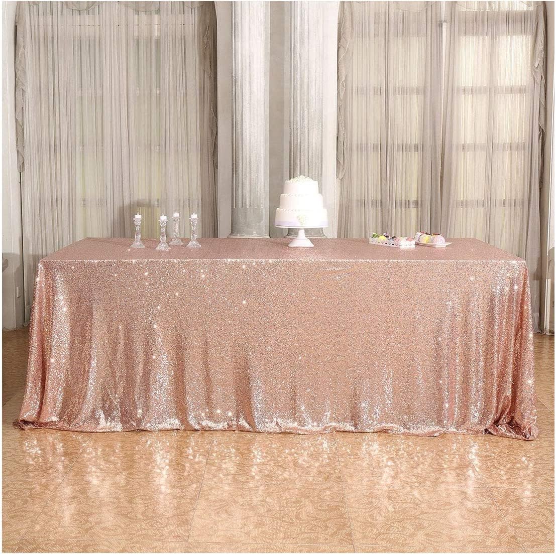 Poise3EHome Mantel rectangular de lentejuelas para exhibición de tartas y postres de fiesta, en eventos