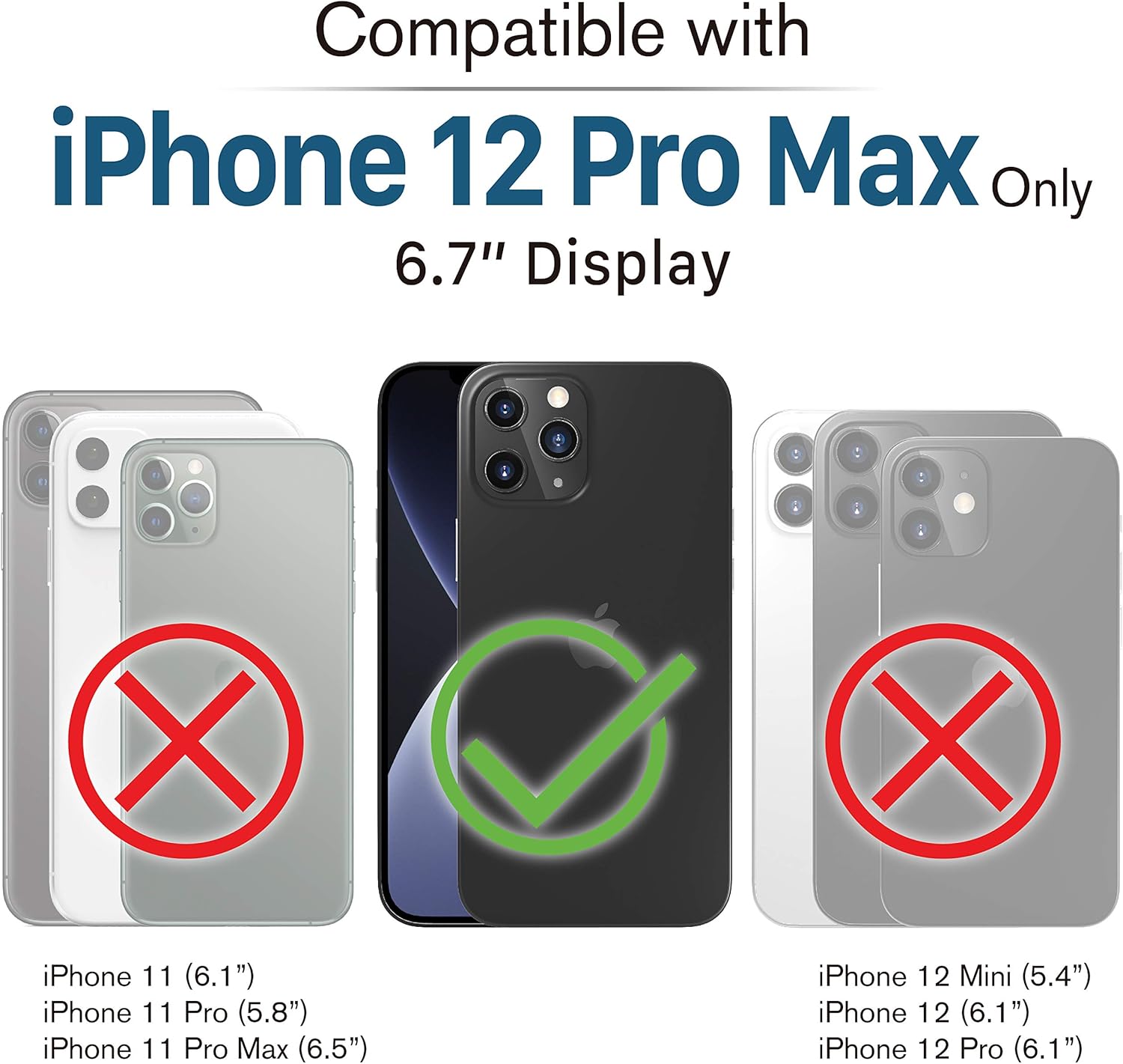 VENA vCommute – Funda tipo cartera compatible con Apple iPhone 12 Pro Max (6.7 pulgadas) (protección contra caídas de grado militar), funda de cuero