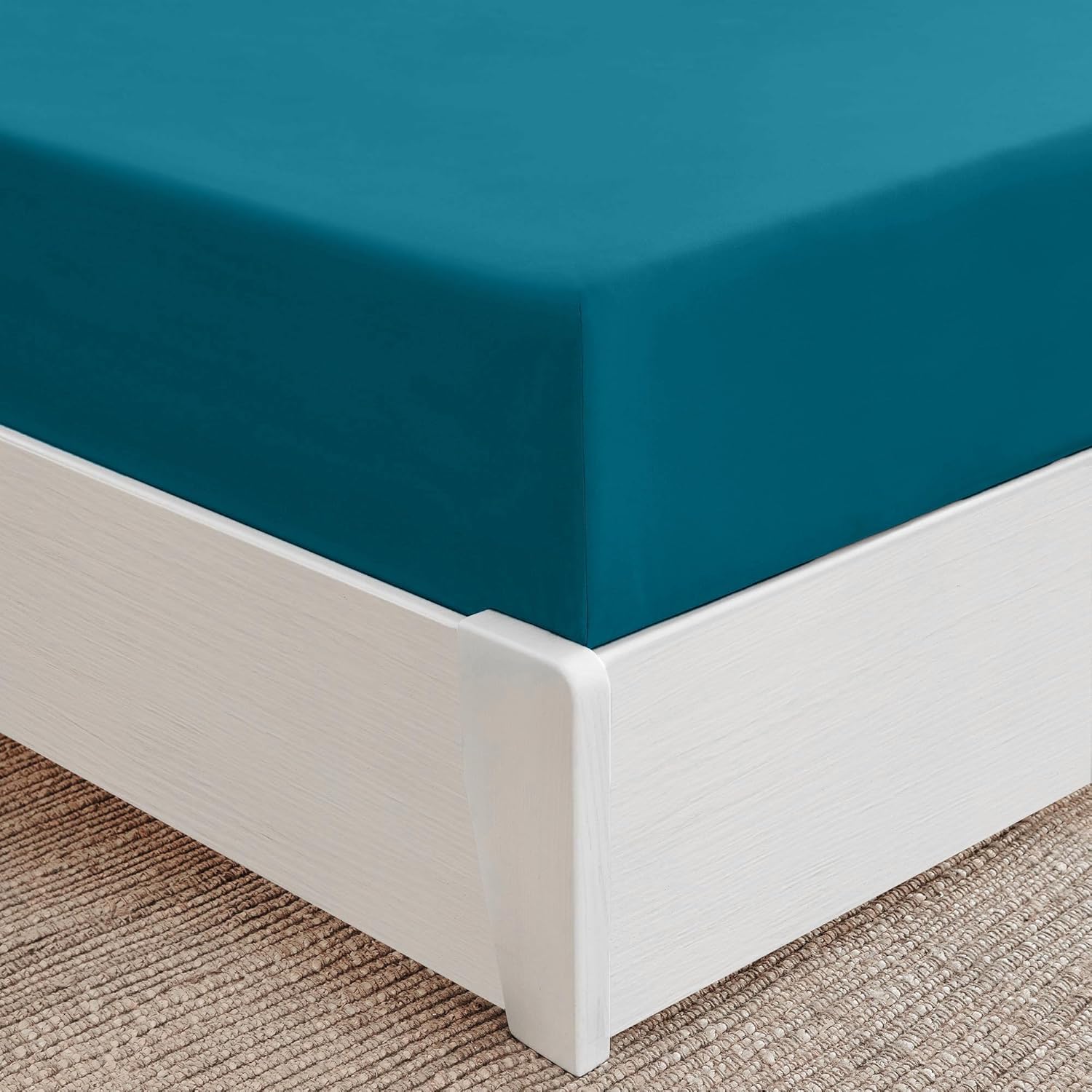 Mellanni Sábana bajera tamaño King – Iconic Collection Sábanas de cama con bolsillo profundo de hasta 16 pulgadas – Suave y refrescante – Resistente