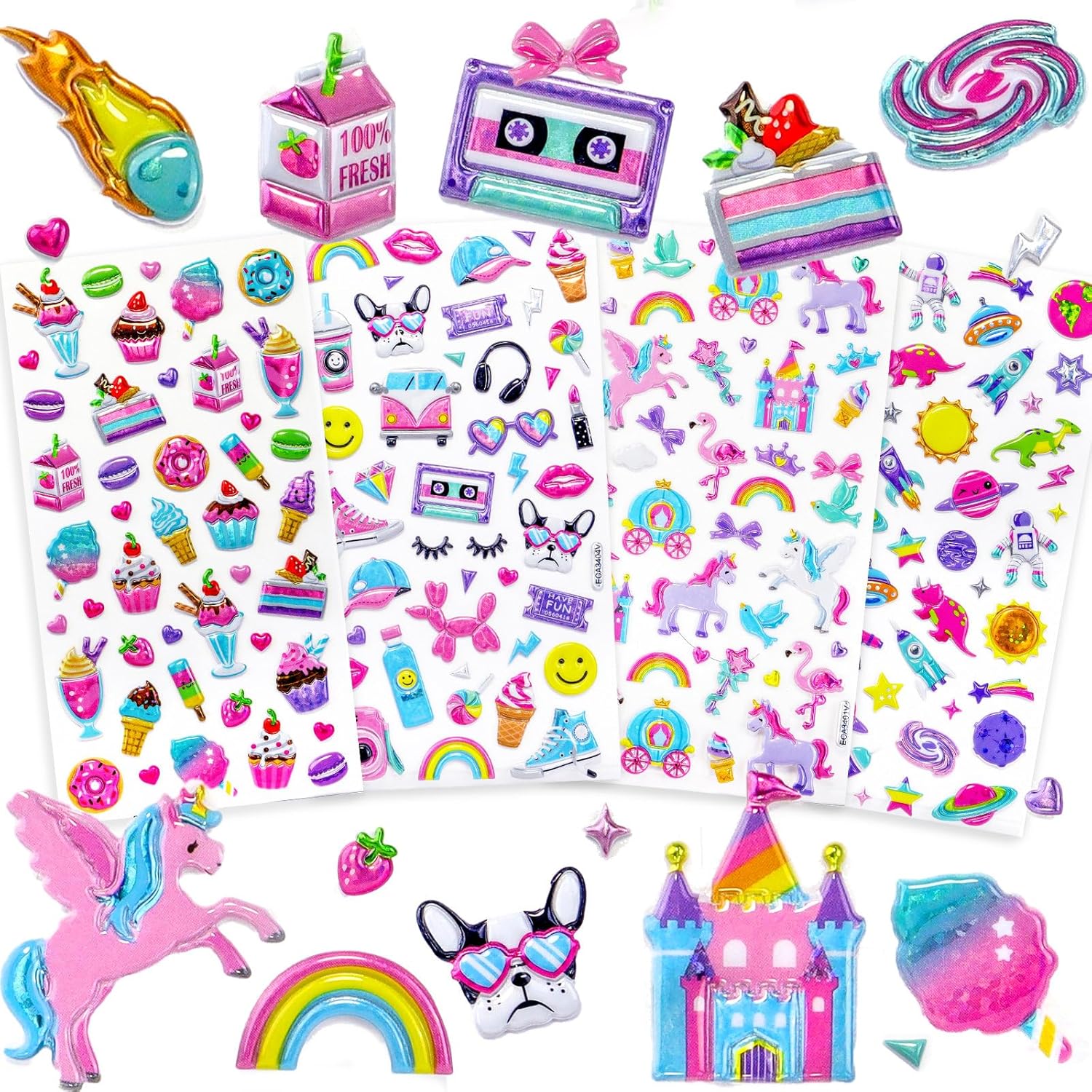Lindas calcomanías de moda para laptop, botella de agua, hidrofrascos, Scapbooking, paquete de planificador para adolescentes, niñas, niños, paquete