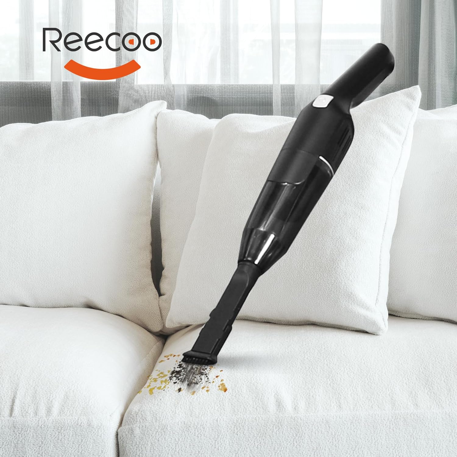 REECOO Aspirador de mano Aspirador vertical Super Absorción Aspirador inalámbrico recargable con potente succión Mini aspiradora inalámbrica portátil