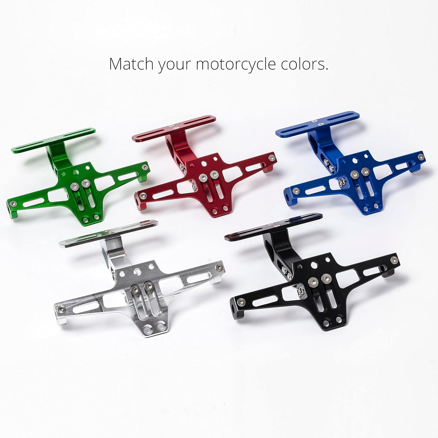Soporte para placa de matrícula de motocicleta el kit de eliminación de guardabarros universal incluye soporte de placa de luz LED y pernos