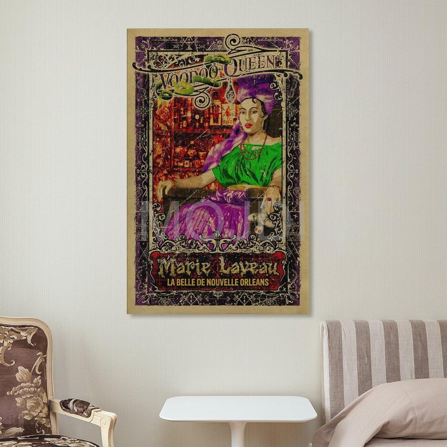 New Orleans Voodoo Queen Marie Laveau. Papel kraft de 12 x 18 pulgadas. American Horror Story Coven. Art. Impresión en lienzo, pósteres e