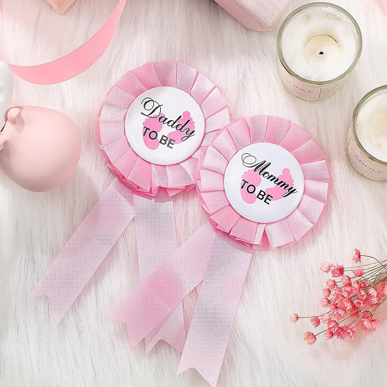 3 paquetes de decoraciones para baby shower, banda para mamá y papá para ser mamá y papá para fiesta de baby shower, celebración de género, regalos