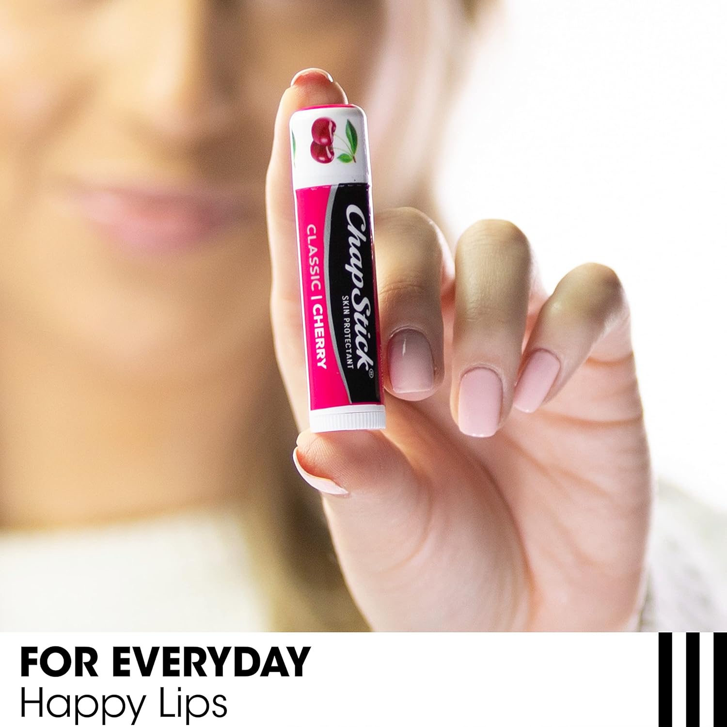 ChapStick Paquete variado de tubos de bálsamo labial de menta verde, cereza y fresa, 0.15 onzas cada uno (paquete de 3)