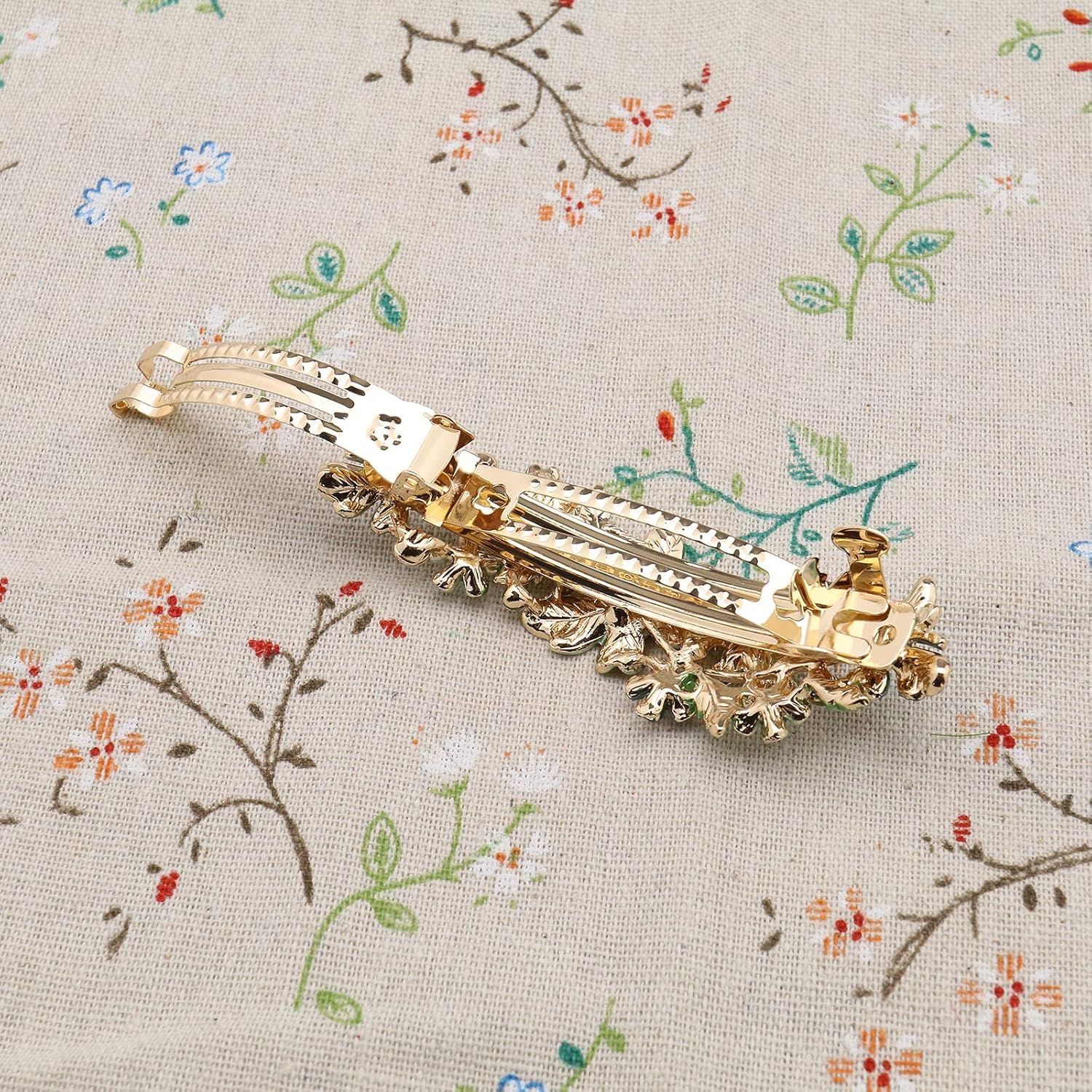 SING F LTD 4 pasadores franceses elegantes con diseño de flores de metal para decoración de cabello, broches para el cabello, pasadores para el