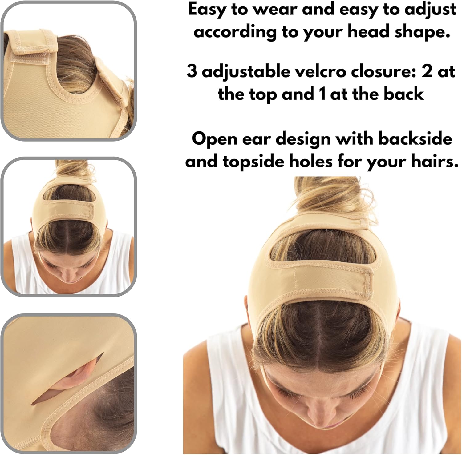 Vendaje de compresión poscirugía para el cuello y la barbilla, más delgado para la cara, ajuste de la papada, cobertura del cuello, correa de