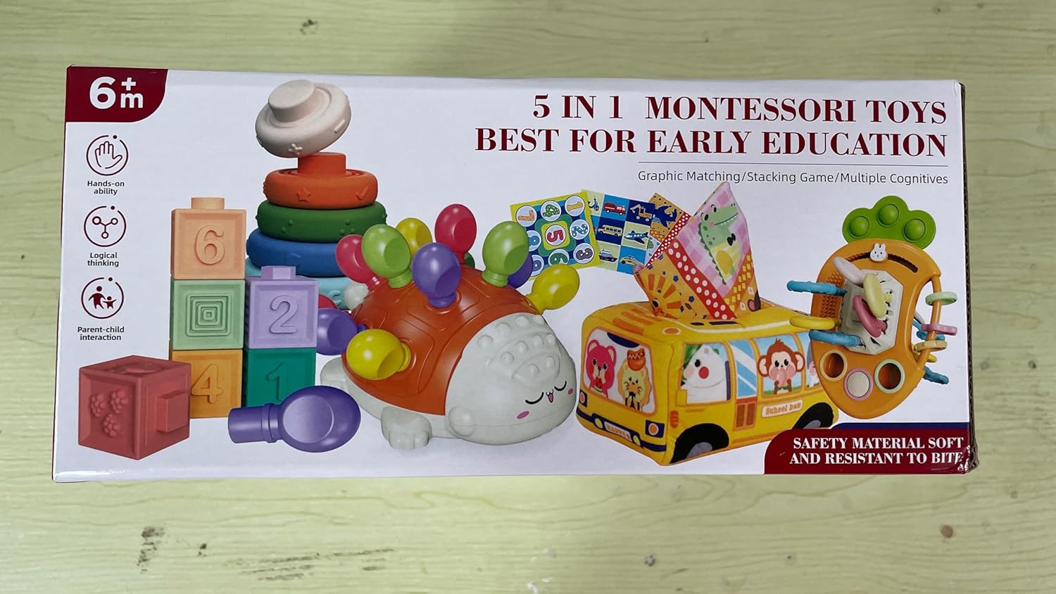 Juguetes Montessori para bebés de 6 a 12 meses, juguetes sensoriales para bebés de 1 a 3 años, juguetes de motor fino, juguete de cuerda de
