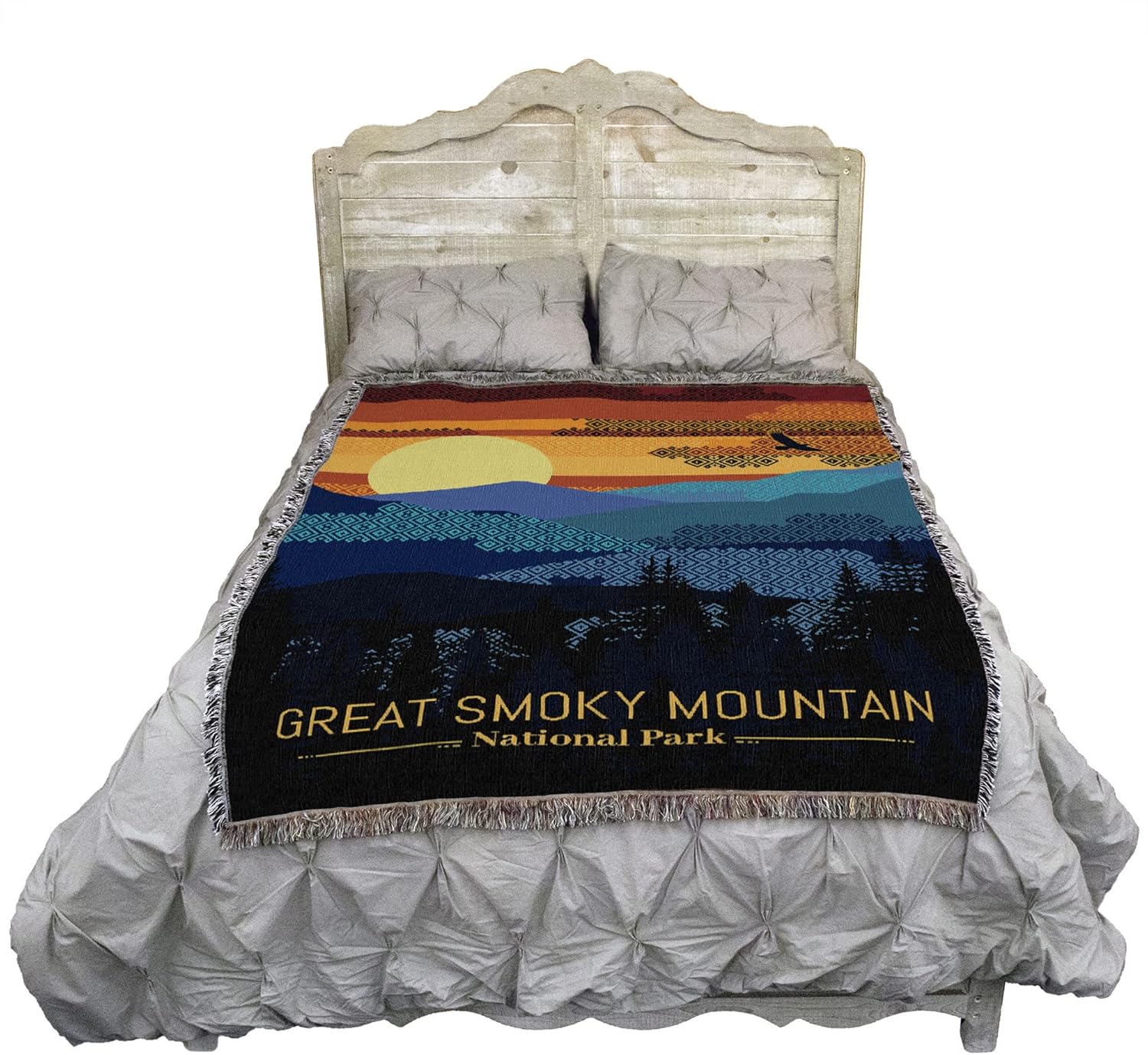 Pure Country Weavers Great Smoky Mountains National Park Manta  Tapiz de regalo tejido de algodón  Fabricado en los Estados Unidos (72 x 54 pulgadas)