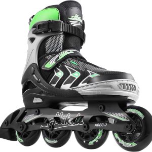 Hikole Patines en línea ajustables para niños y adultos, cuchillas de fitness para exteriores para hombres y mujeres, patines para principiantes Hikole Patines en línea ajustables para niños y adultos, cuchillas de fitness para exteriores para hombres y mujeres, patines para principiantes