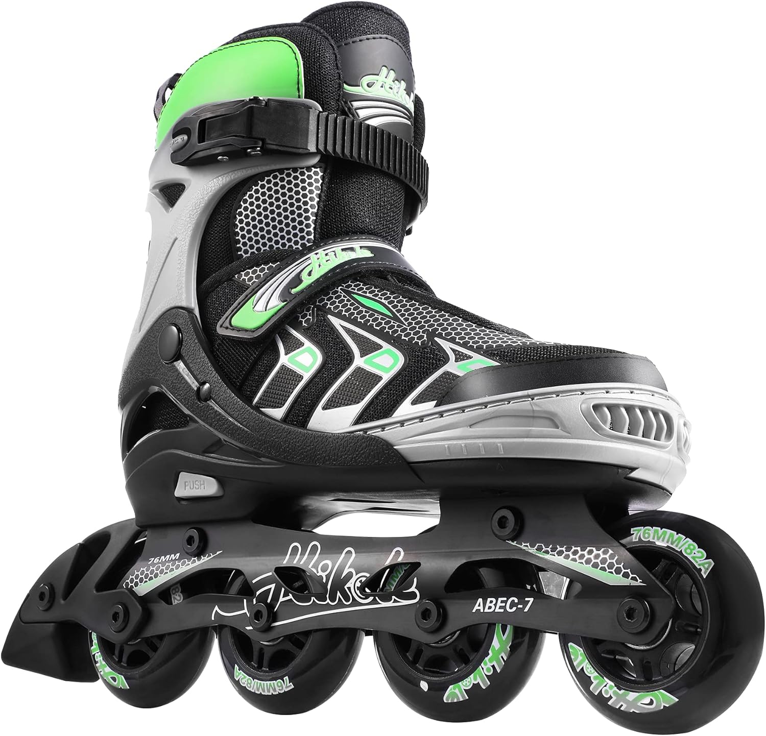 Hikole Patines en línea ajustables para niños y adultos, cuchillas de fitness para exteriores para hombres y mujeres, patines para principiantes