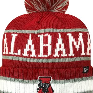 Zephyr Gorro de punto Skully con logotipo retro del equipo de la NCAA, Marea carmesí de Alabama Zephyr Gorro de punto Skully con logotipo retro del equipo de la NCAA, Marea carmesí de Alabama