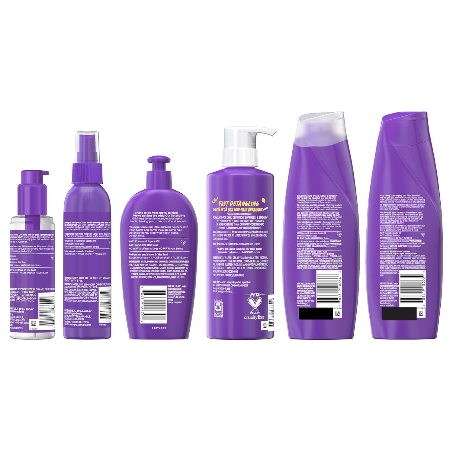 Aussie Get It Together – Champú reconstructor, mezcla de tres aceites de aguacate, aceites de jojoba australiano y macadamia, sin parabenos ni