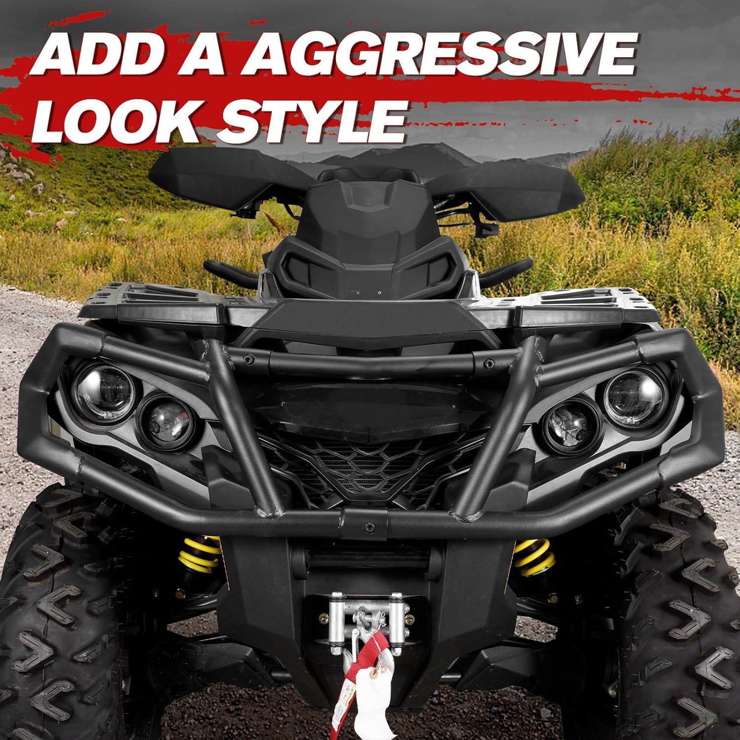 A & UTV PRO Kit de parachoques delantero y trasero para Can Am Outlander 450 500 570 650 800 850 1000 MAX 2012-2023, accesorios de protección de