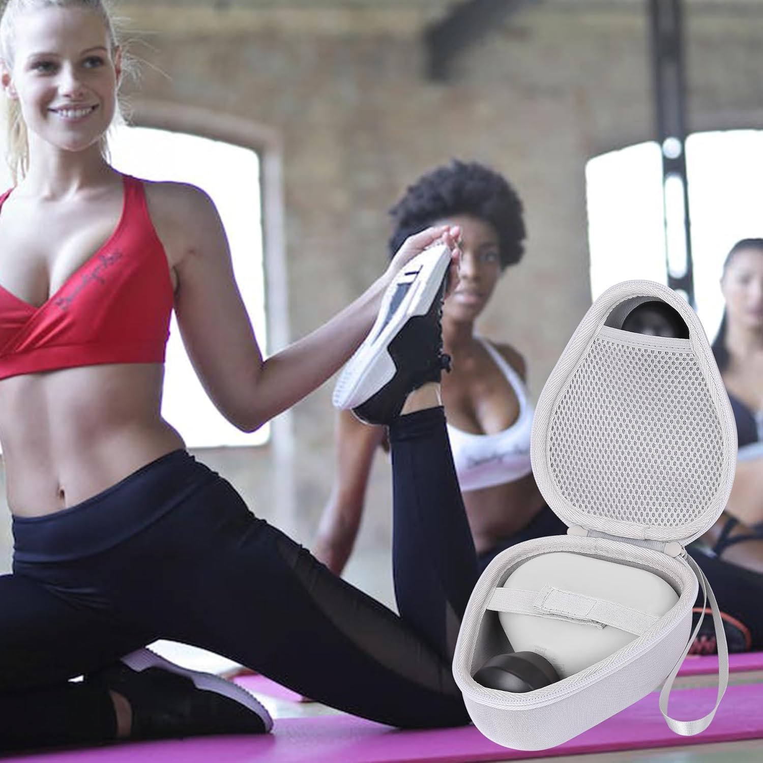 Aenllosi Estuche rígido de transporte compatible con pistola de masaje eléctrica de mano Theragun Mini 2.0, estuche masajeador para reemplazar la