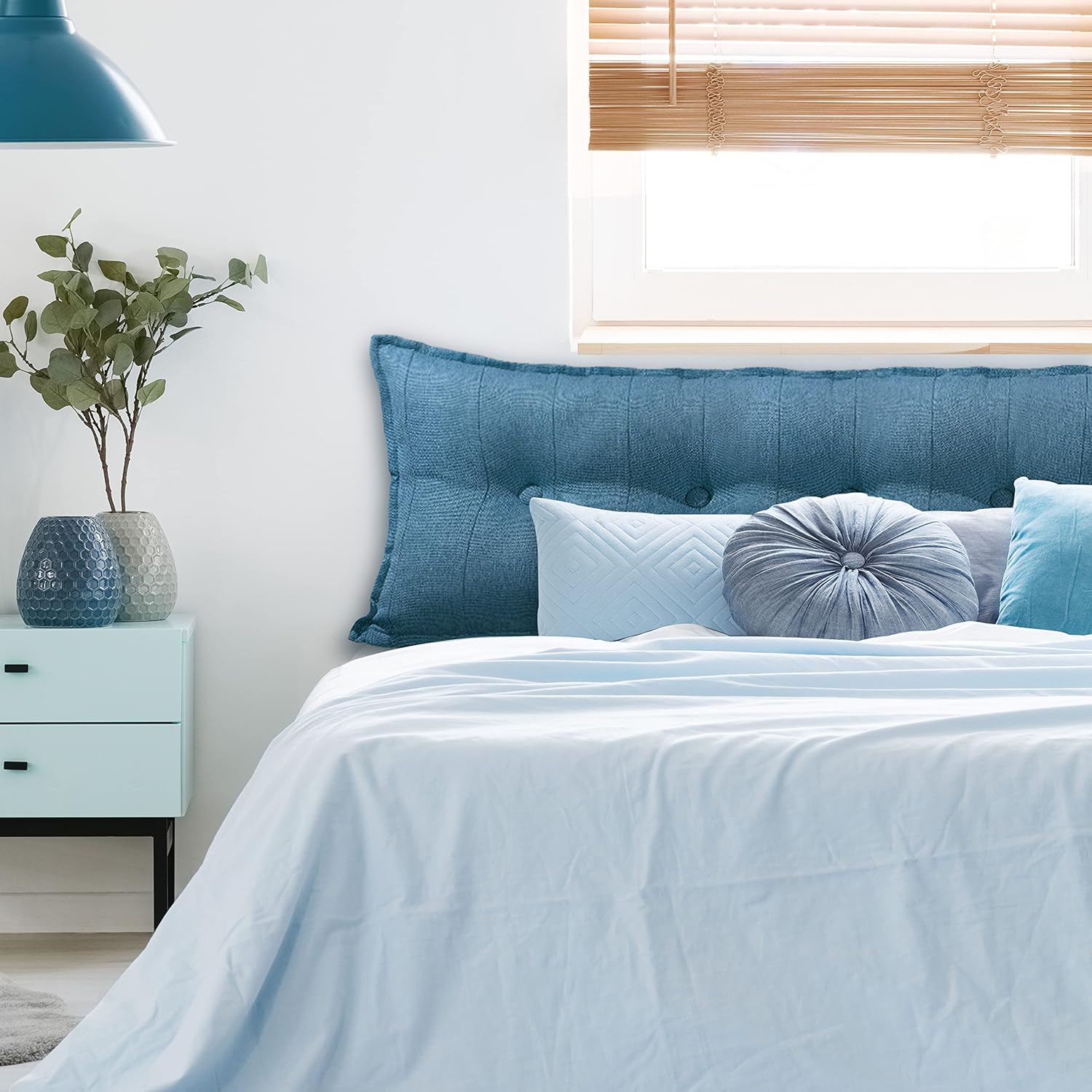 WOWMAX Almohada rectangular para cabecero, almohada de respaldo para cama, almohada de descanso para sentarse en la cama, almohadas de apoyo de