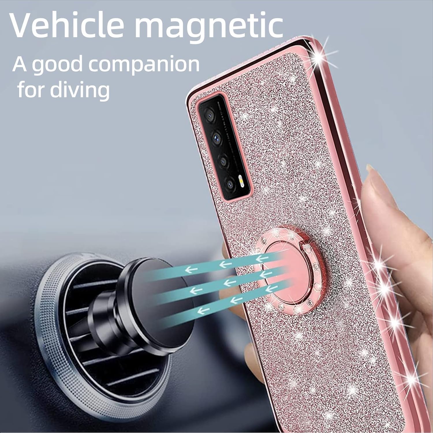 KuDiNi TCL Stylus 0.18 oz – Funda para teléfono TCL Stylus 0.18 oz, para mujeres y niñas, con purpurina de TPU suave, transparente, de lujo, con
