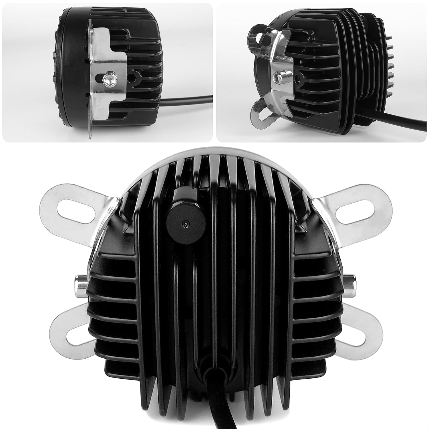 Luces antiniebla LED redondas de 3.5 pulgadas, 60 W, impermeables, auxiliares, haz de luz, luz de parachoques para 12 V, 24 V, automóvil, camioneta,