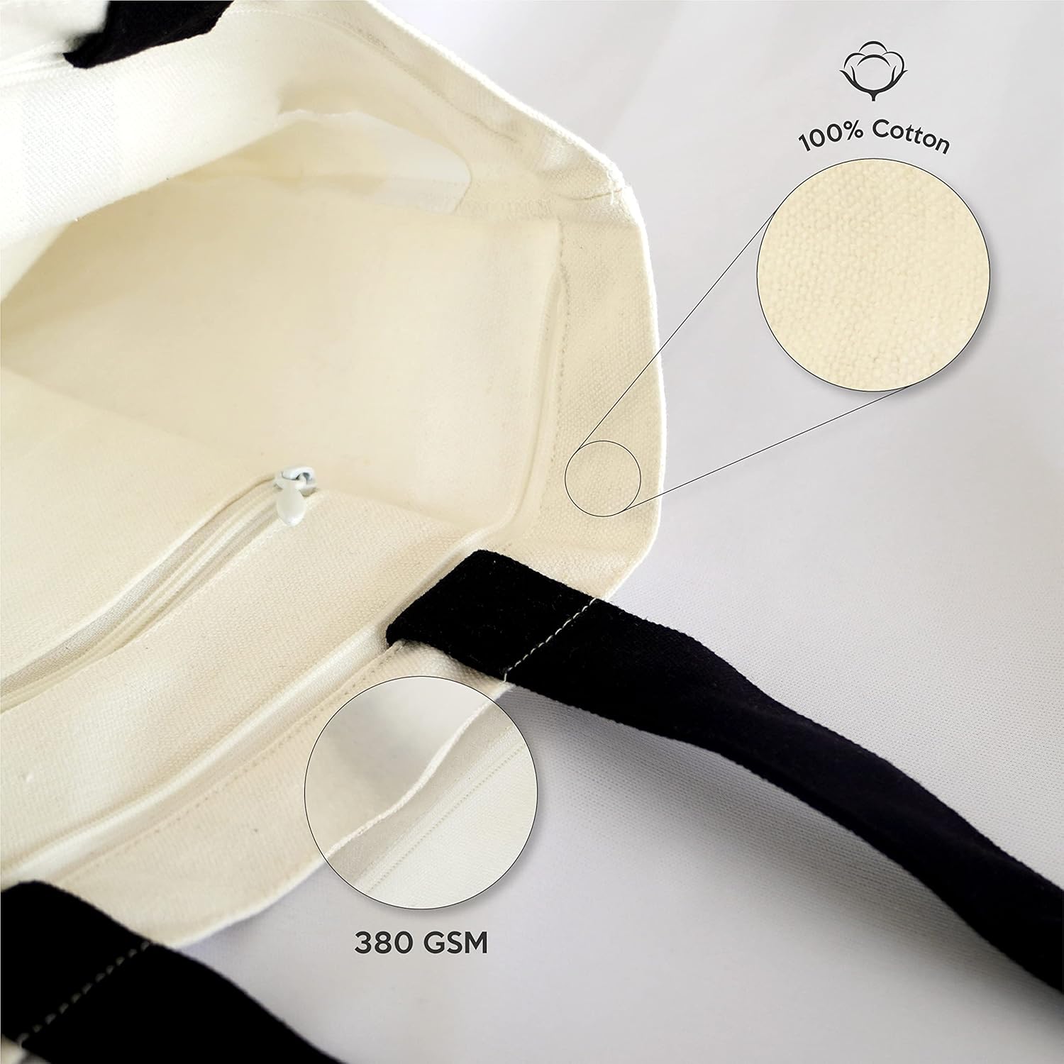 Diseño impreso de la bolsa de asas de algodón Silhoutte
