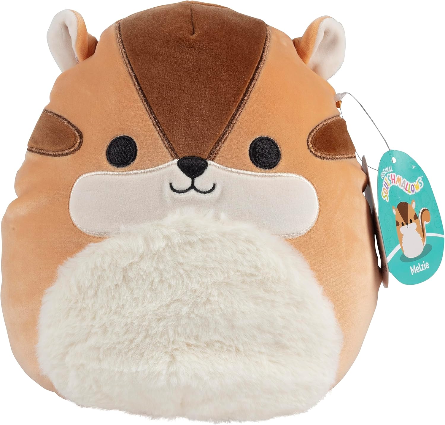 Squishmallow Melzie Brown Chipmunk de 10 pulgadas, con licencia Kellytoy