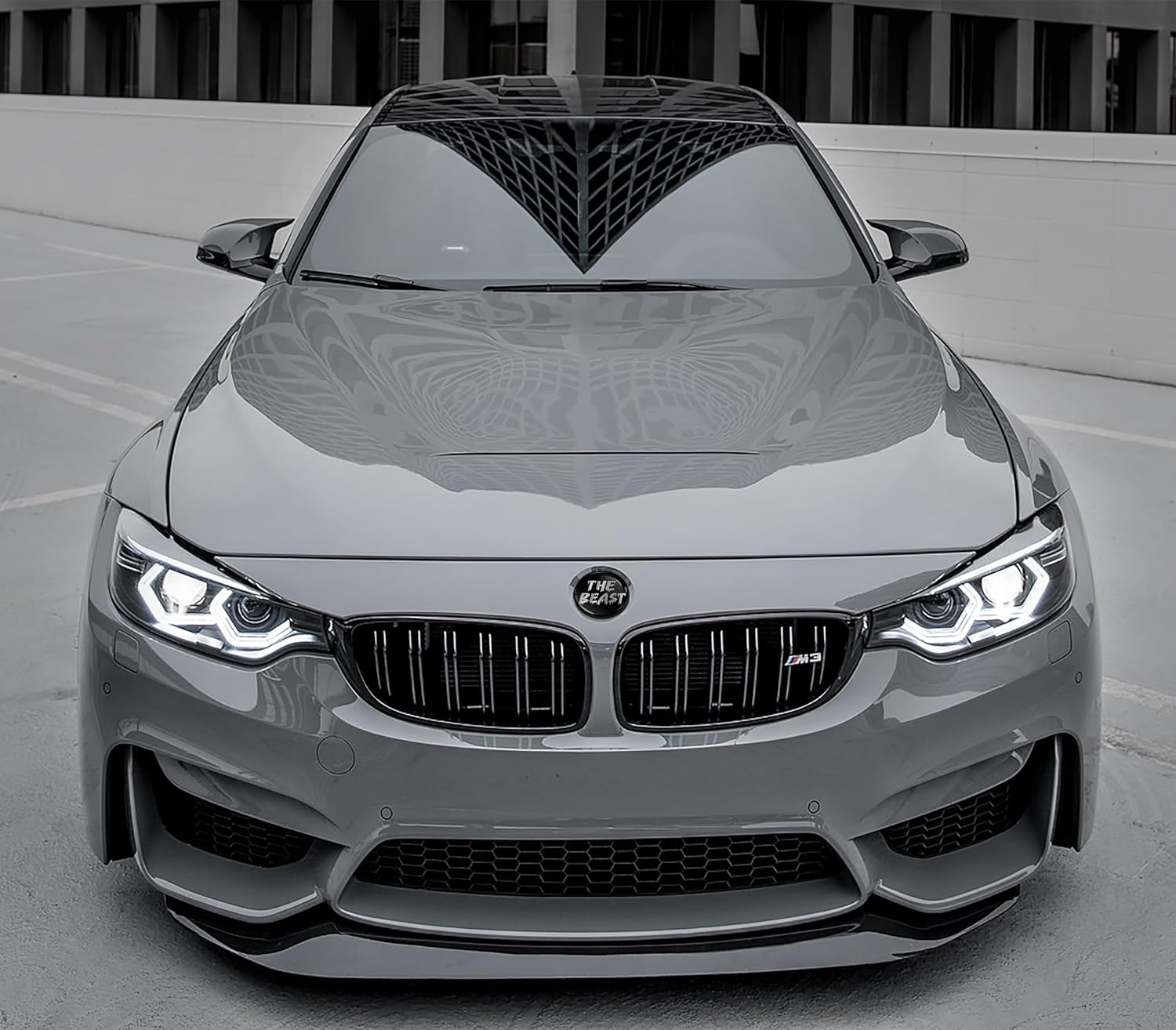 SkinoEu Compatible with BMW Emblem 51147057794 for Bonnet Boot Badge Badge Tailgate 82 mm E81 E87 F07 GT F10 F11 F18 E63 E64 F06 GC F12 F13 Z4 E85