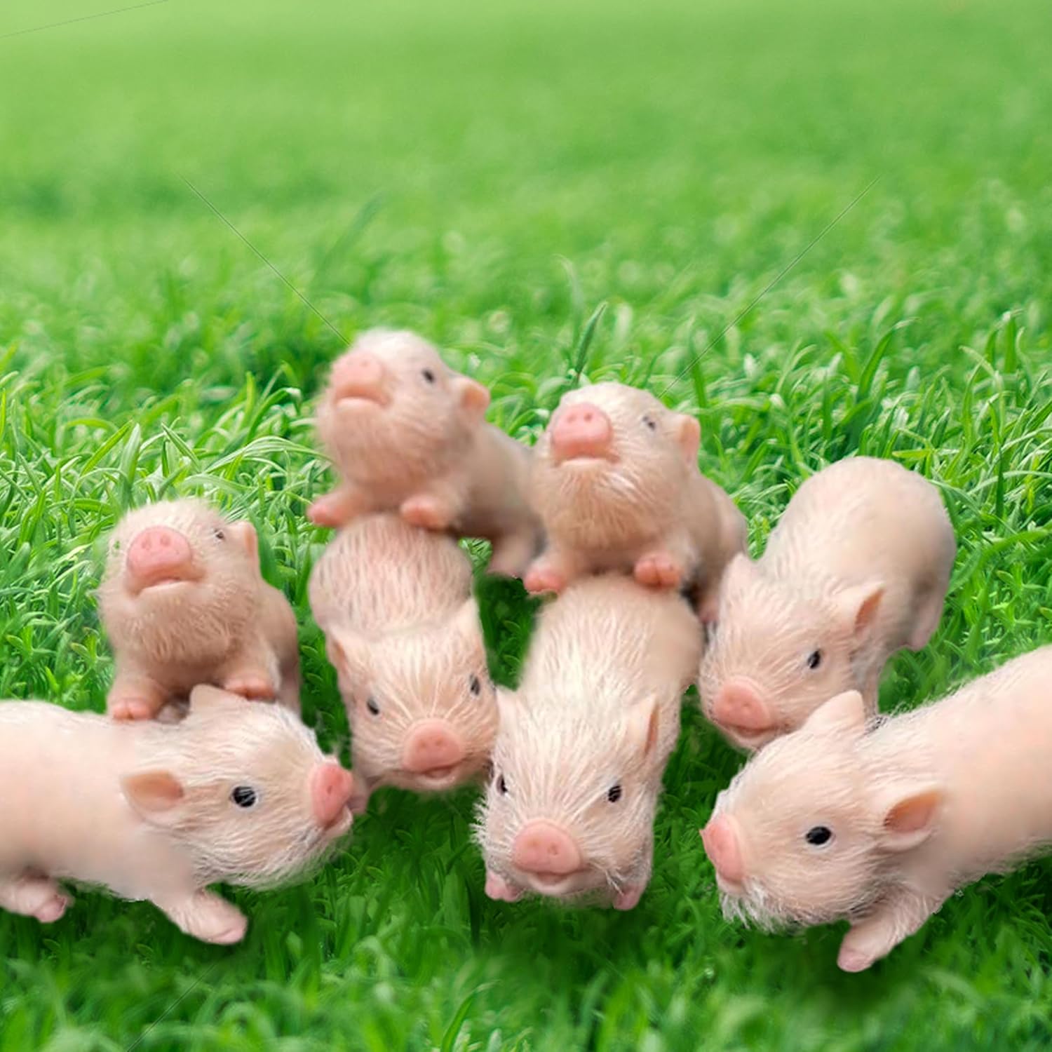 Mini cerdito de silicona de 5 pulgadas, lindos juguetes de cerdo de lunares negros, lindos animales realistas, mini muñeca de cerdo de bebé, el