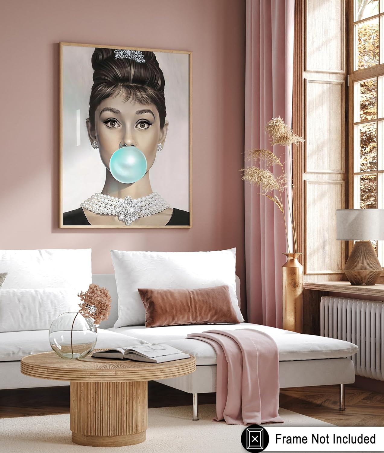 Poster Master Póster Audrey Hepburn  Estampado de goma de mascar  Arte de moda  Arte de joyería  Arte pop  Regalo para hombres y mujeres  Decoración