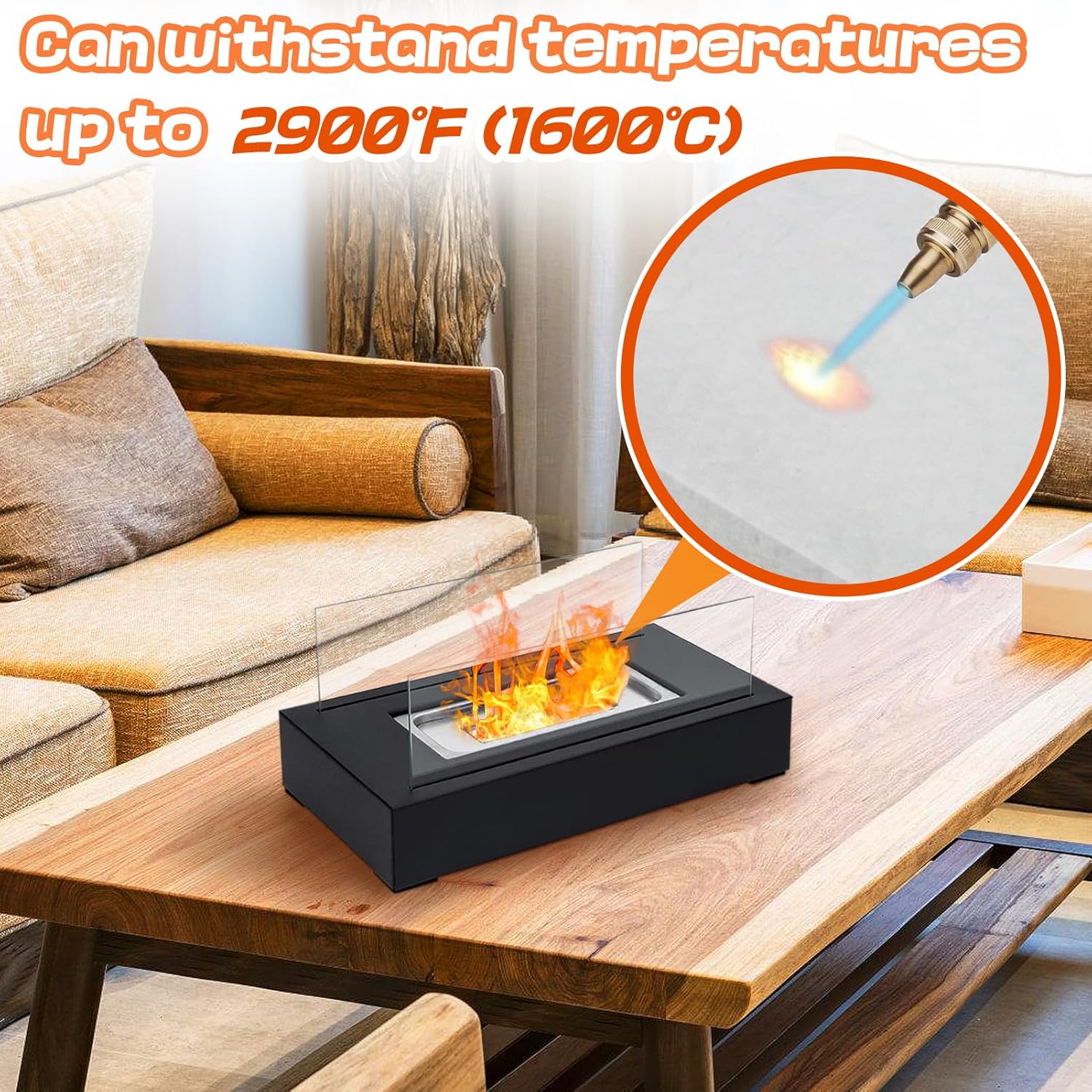 MADHOLLY Lana de cerámica para hoguera portátil de mesa para extender el tiempo de combustión, esponja de mecha de lana de cerámica de alta calidad,