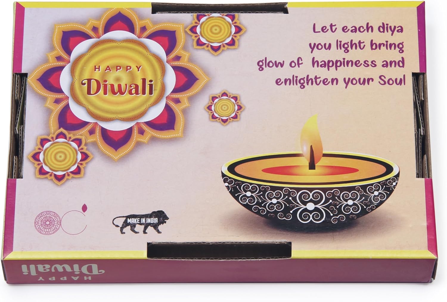 Terracoaat – Juego de 6 piezas de arcilla roja Diya para decoraciones de DiwaliNavratri, lámpara de aceite, Diwali, arcilla diya, soporte para velas
