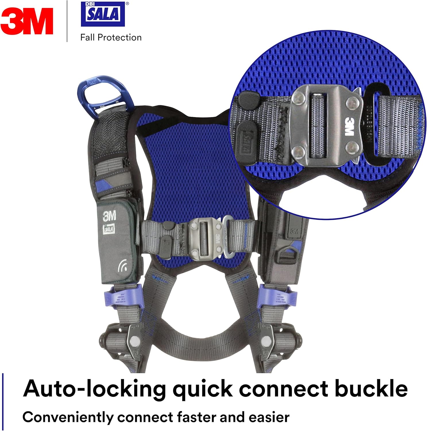3M 1113073 DBI-SALA ExoFit X300 Arnés de seguridad de rescate, protección contra caídas de rescate de recuperación, OSHA, ANSI, anillos en D de