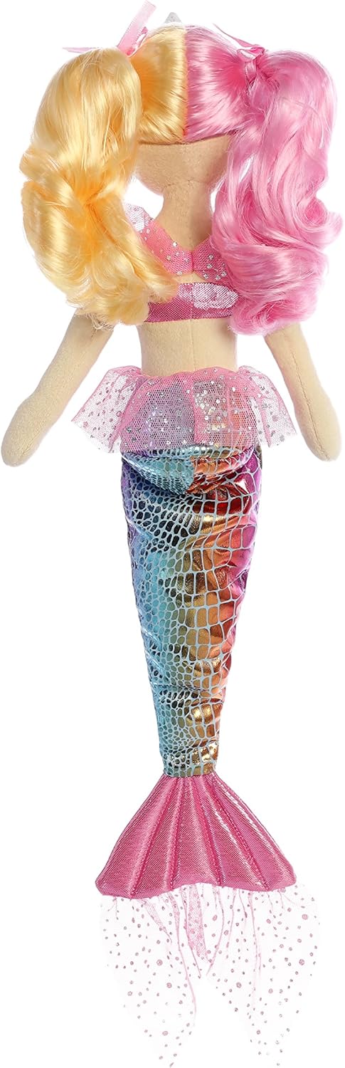 Aurora Enchanting Sea Sparkles Rainbow Sea Rose – Juego imaginativo – Compañeros mágicos – 18 pulgadas