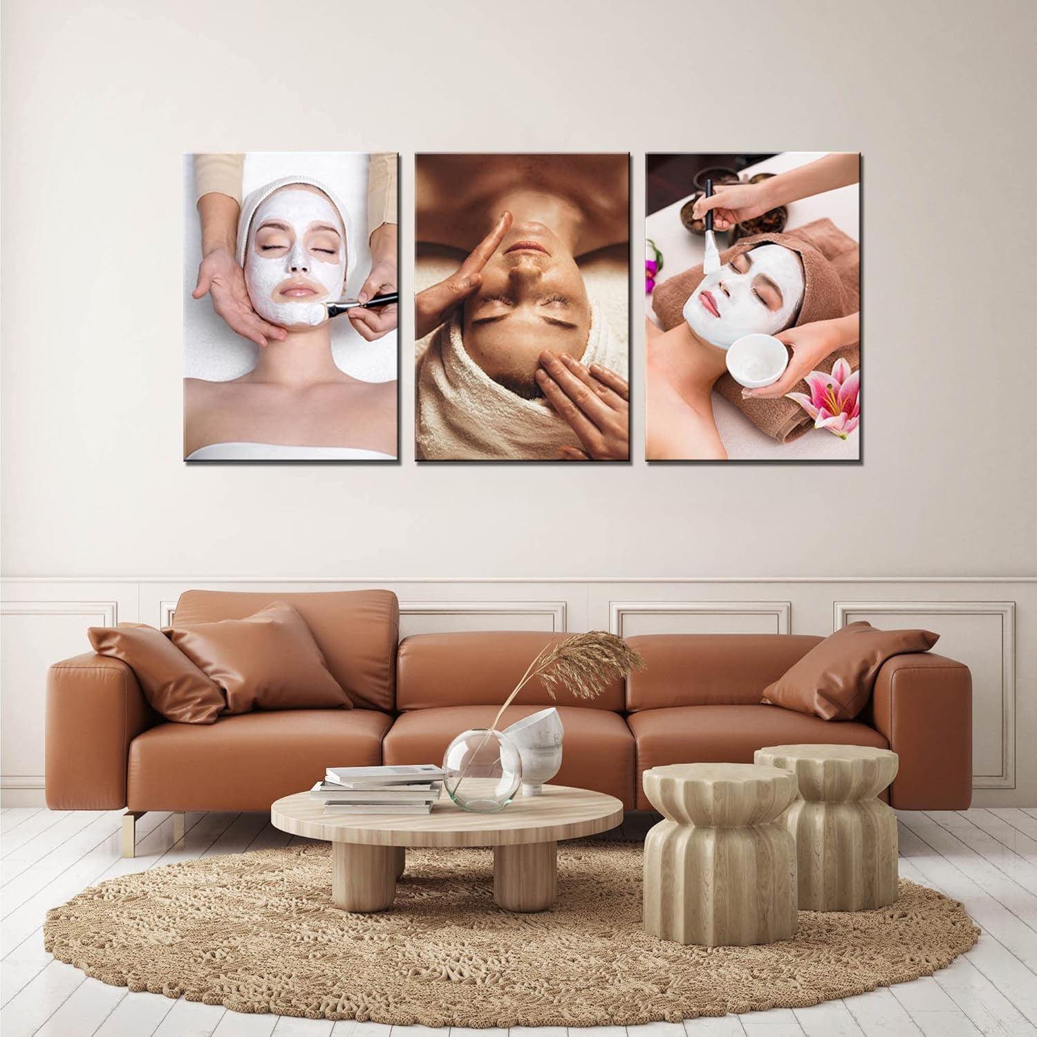 ARNLRDYA SPA Health Beauty – Arte de pared para masaje facial, impresiones en lienzo para decoración de pared, cuidado facial, pintura para spa,