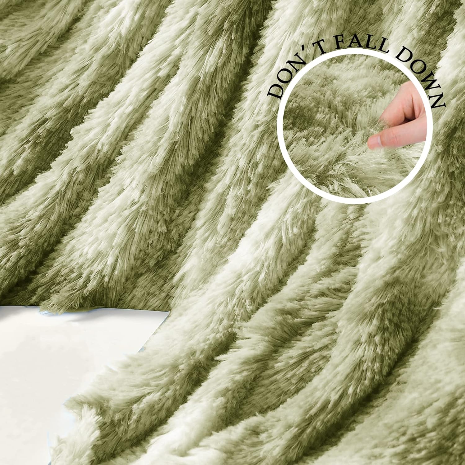 Exclusivo Mezcla Manta de cama de piel sintética tamaño Queen, súper suave, mullida y afelpada, reversible, manta de forro polar Sherpa y mantas