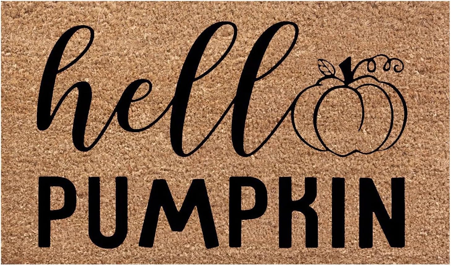 Tapete divertido de otoño, con texto en inglés “Hello Pumpkin”, para Acción de Gracias, Halloween, decoración de porche delantero, tapete para