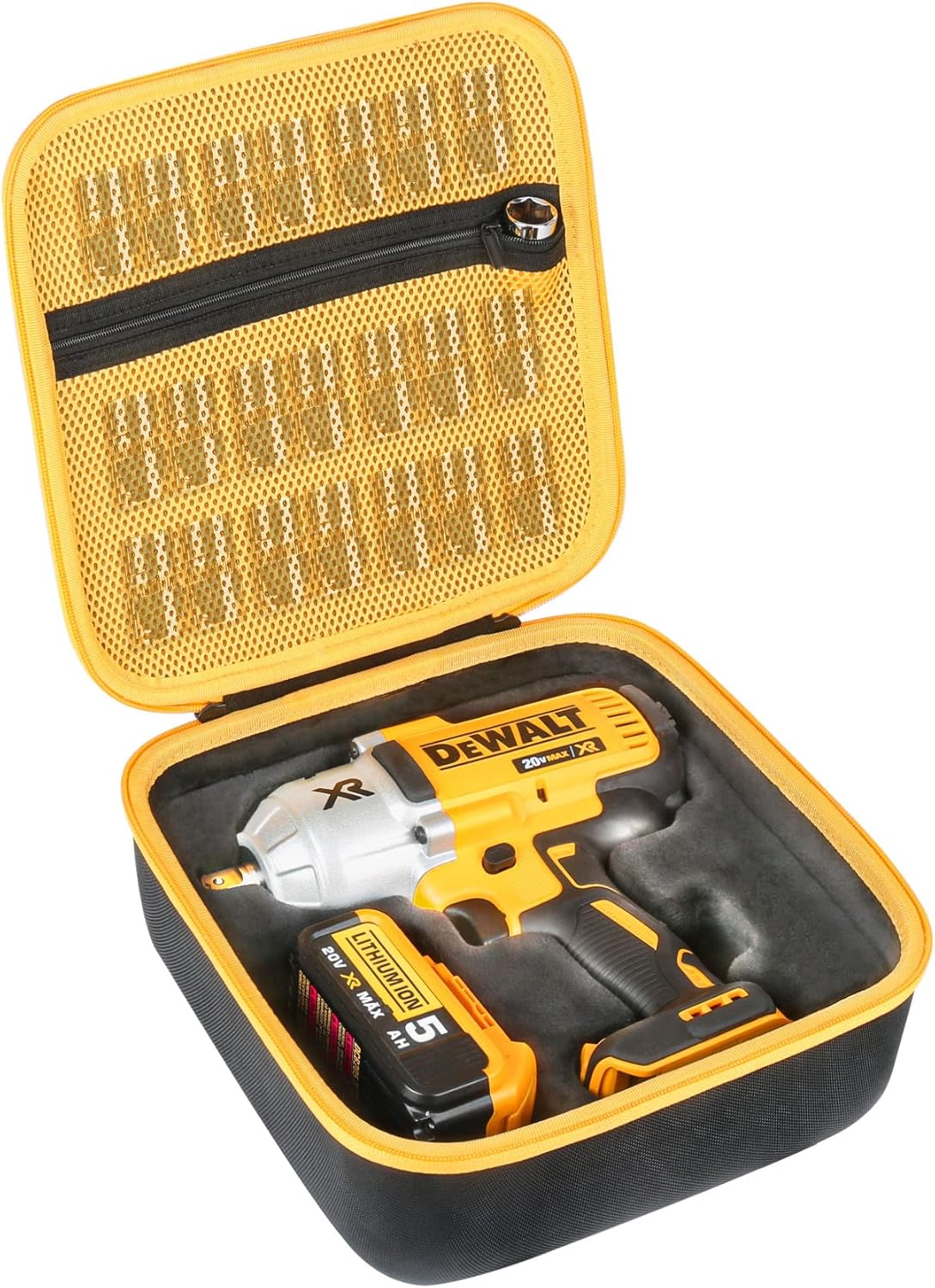 khanka Estuche rígido para Dewalt DCGG571M1DCGG571B kit de pistola de grasa + estuche rígido para llave de impacto de alto par DEWALT 20V MAX XR