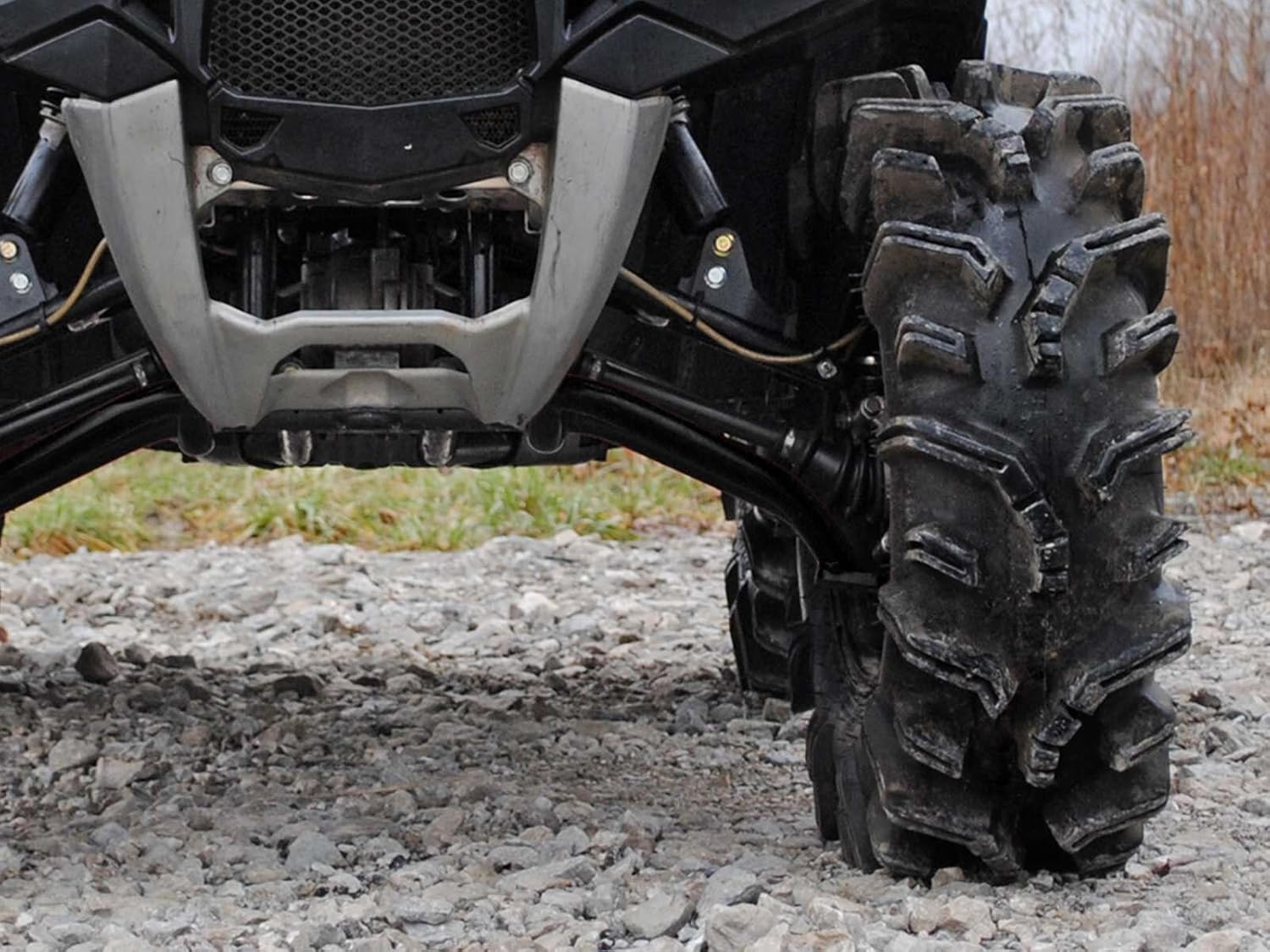 SuperATV Brazos A inferiores de alta holgura para Polaris Sportsman 5508501000 (ver ajuste)  Espacio adicional de 1.25 pulgadas  Funciona con