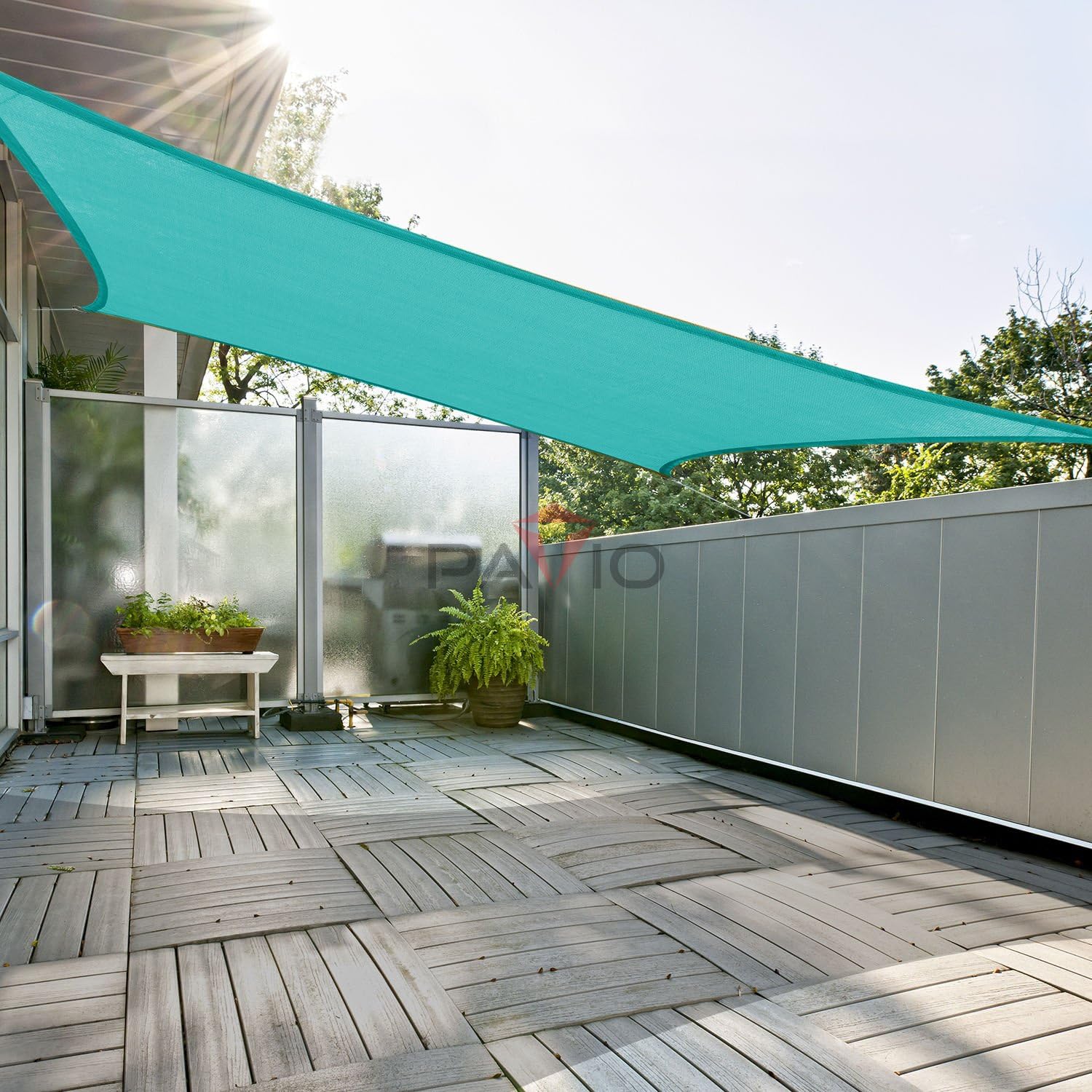 Patio – Toldo Paradise rectangular tipo vela que da sombra, para cubrir patio, bloquea luz solar, para marquesina, resistente, grado comercial, para