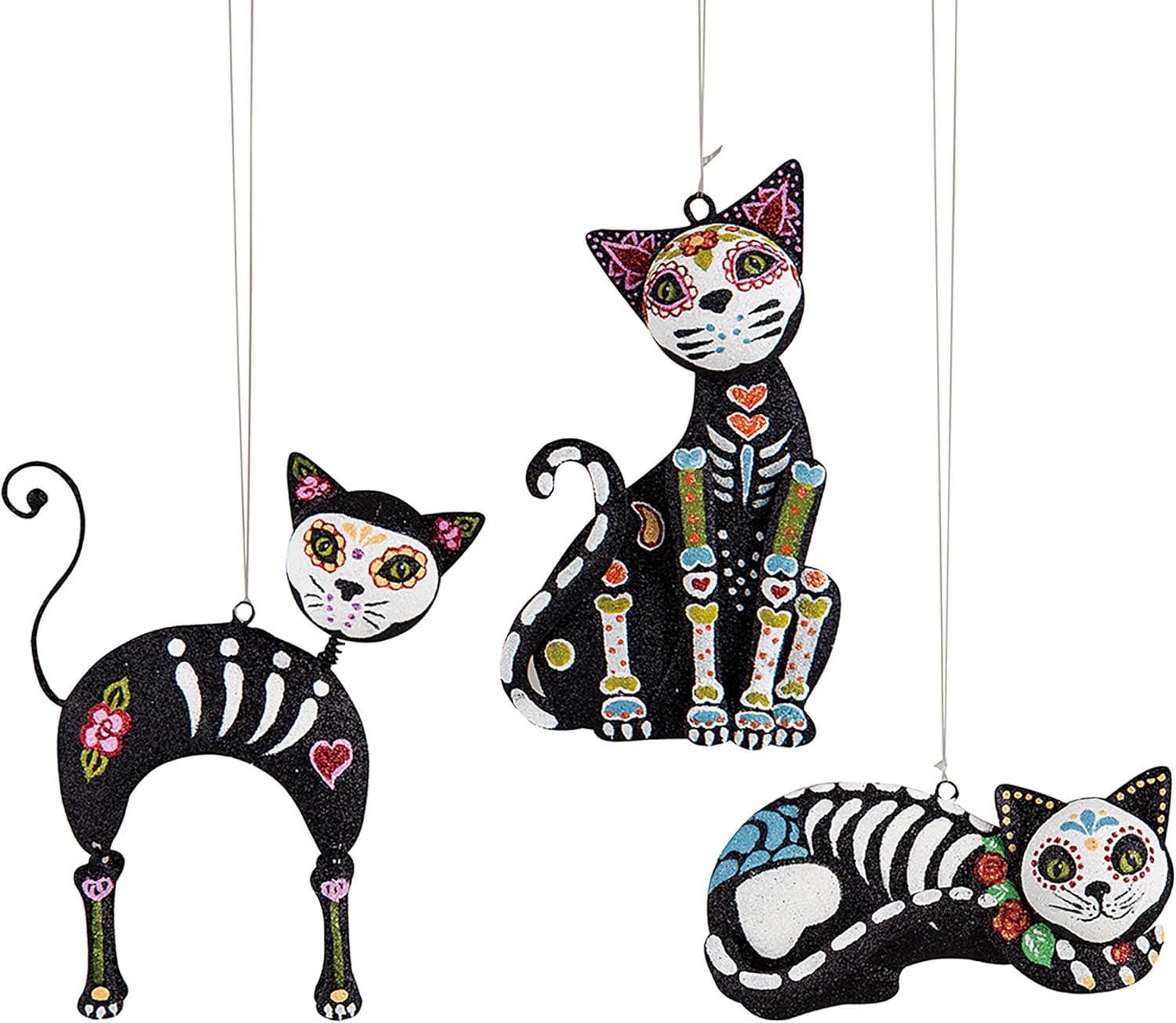 GALLERIE II Adorno de calavera de azúcar Dia De Muertos A3 Negro