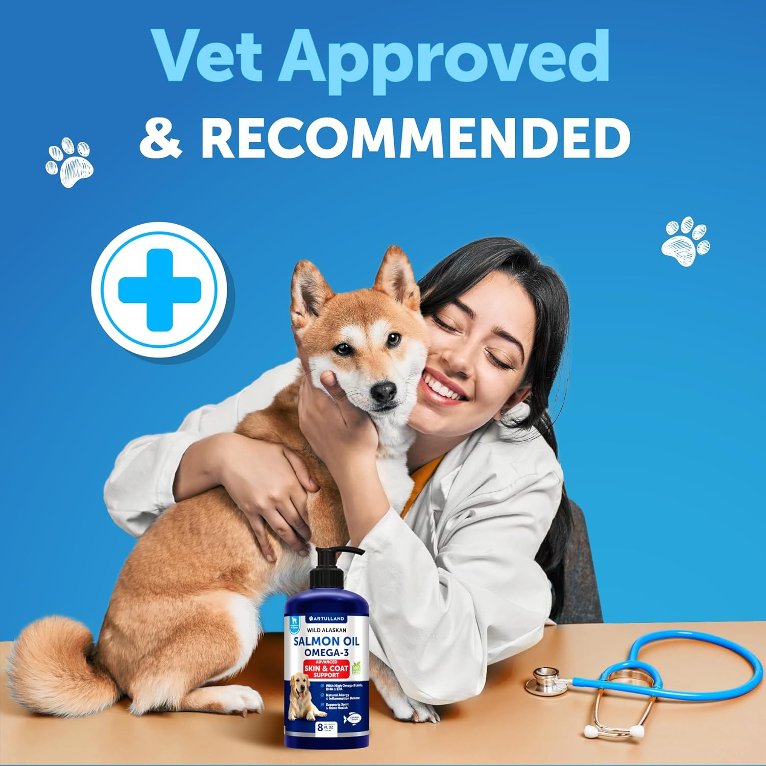 Aceite de salmón silvestre de Alaska para perros, aceite de salmón para piel y pelaje de perros, aceite de salmón líquido para alimentos, aceite de