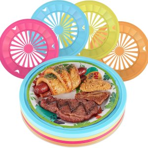 Tessco Porta platos de papel de plástico de 10.34 pulgadas, reutilizables, soporte redondo para platos, dispensador de platos de papel de colores Tessco Porta platos de papel de plástico de 10.34 pulgadas, reutilizables, soporte redondo para platos, dispensador de platos de papel de colores