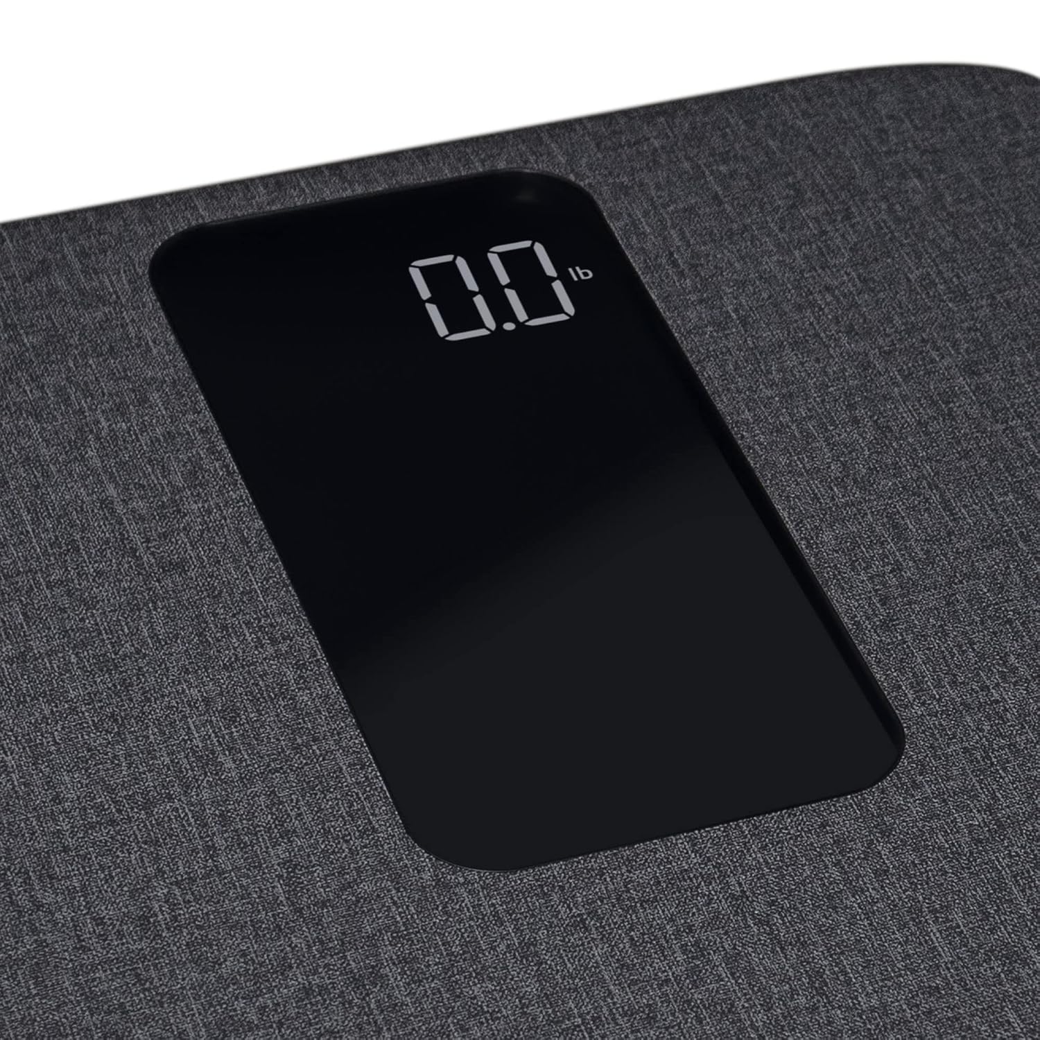 Escali ComfortStep – Báscula de baño digital antideslizante para peso corporal con cubierta de plataforma de lino extraíble y alta capacidad de 400