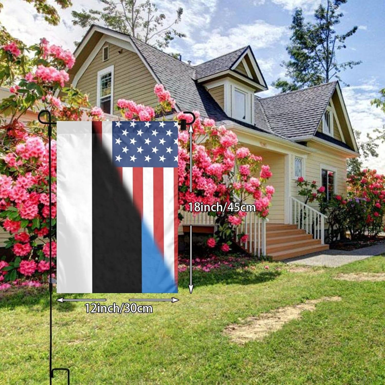 Bandera de país de Estonia, bandera de jardín americano, 12 x 18 pulgadas, pancartas verticales de doble cara para decoración del hogar, granja,