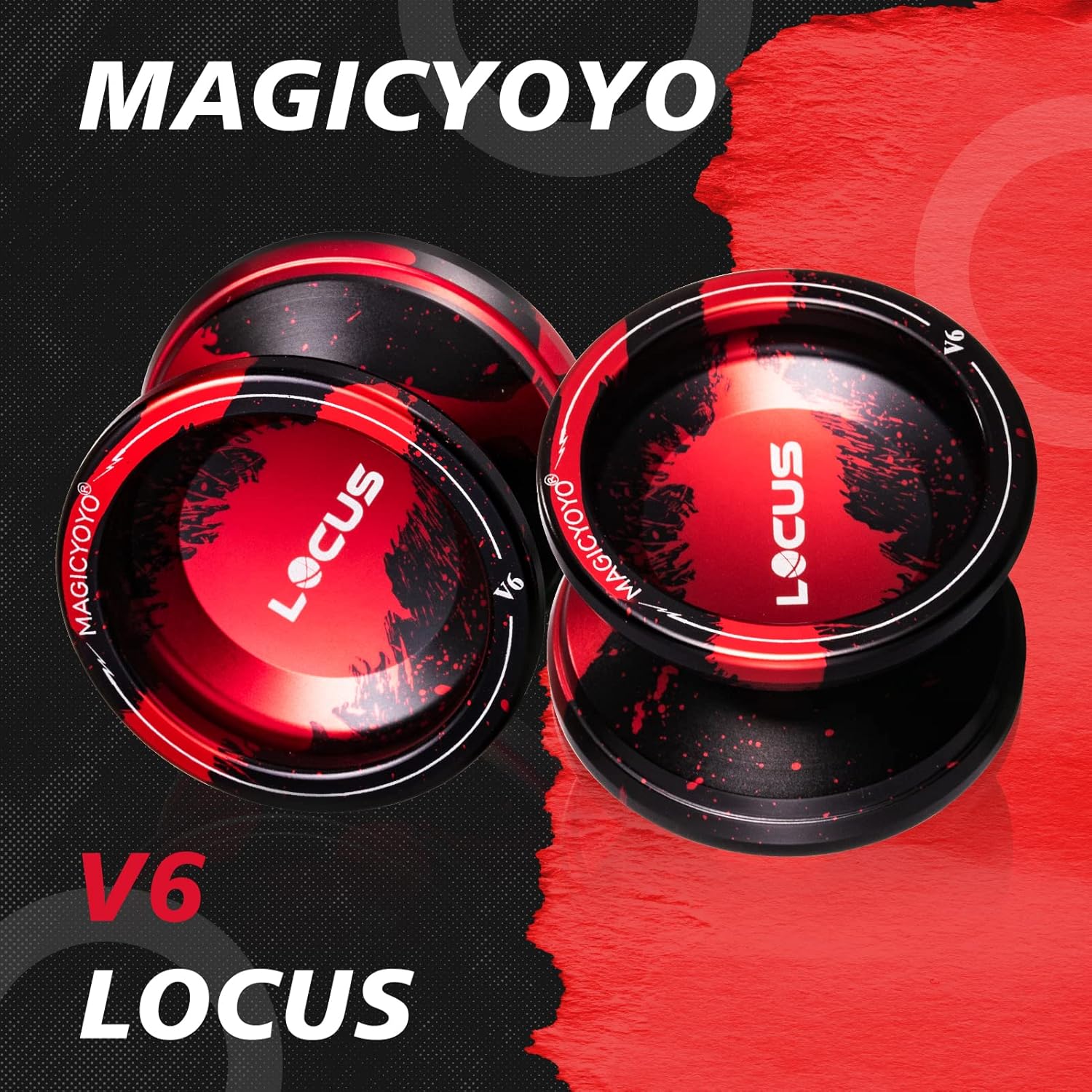 MAGICYOYO Paquete de 2 Yoyo Responsive para niños, Yoyo V6 de metal profesional y Yoyo K2 de cristal, Yoyos profesionales de doble propósito con